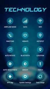Blue Neon Technology theme screenshot 1