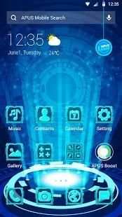 Blue Neon Technology theme screenshot 3