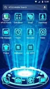 Blue Neon Technology theme screenshot 2