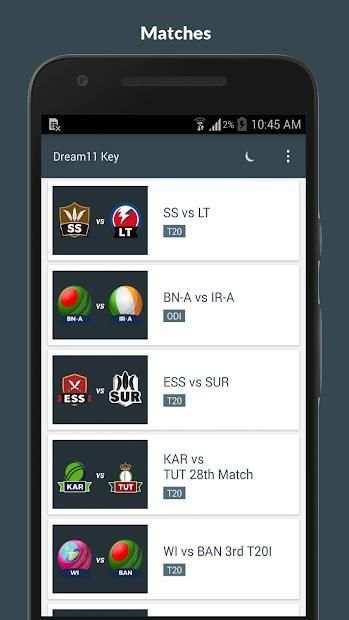 Dream11 Key - Prediction, Tips, Team screenshot 2