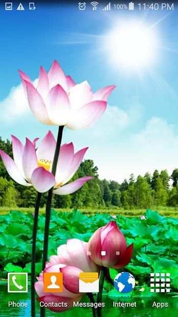 Lotus live wallpaper स्क्रीनशॉट 3