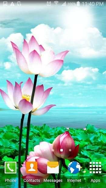 Lotus live wallpaper स्क्रीनशॉट 4