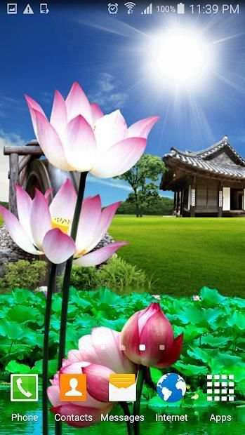 Lotus live wallpaper स्क्रीनशॉट 6