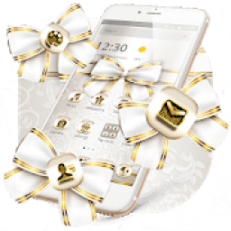 Extravagant Platinum Gold Bowknot Theme आइकन