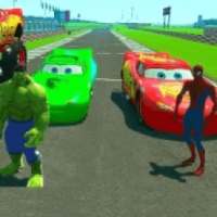 Superheroes Fast Highway Racing