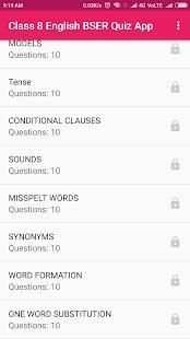 Class 8 English Quiz App screenshot 4