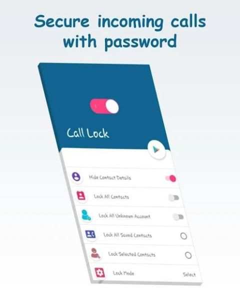Call Lock - Secure Incoming Call with Password स्क्रीनशॉट 2