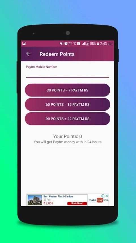 Cash Chrome - Earn PayTm Cash screenshot 2