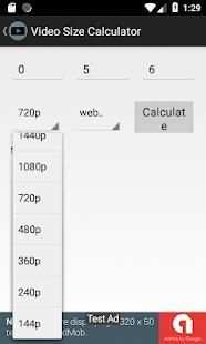 Youtube Video Size Calculator screenshot 1