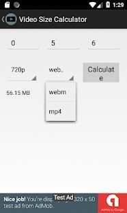 Youtube Video Size Calculator screenshot 3
