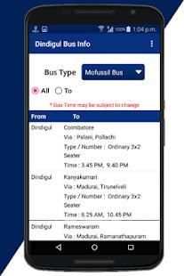 Dindigul Bus Info screenshot 2