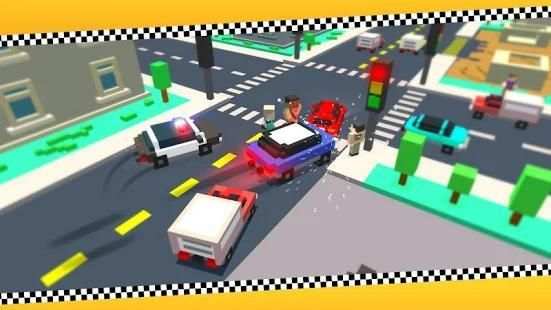 Blocky Traffic Racing screenshot 1