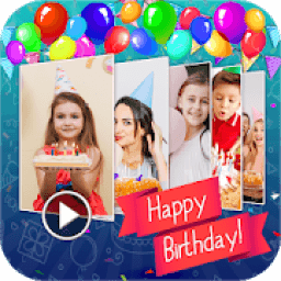 Photo Slideshow with Music - Create Birthday Cards आइकन