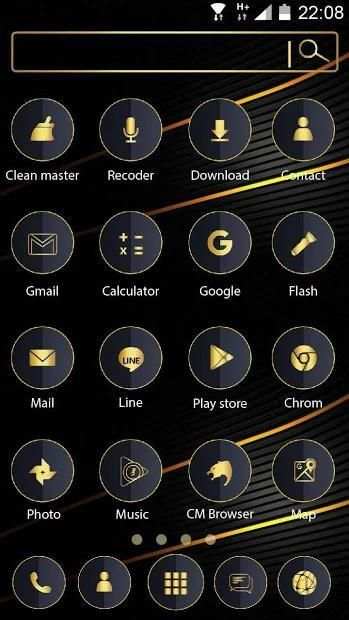 Tema Emas Hitam Singkat screenshot 3