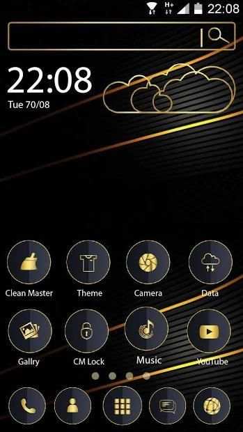 Tema Emas Hitam Singkat screenshot 4