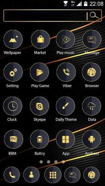 Tema Emas Hitam Singkat screenshot 2