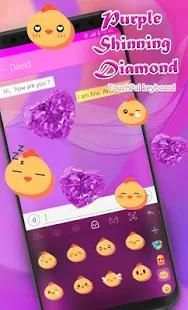 Purple Shinning Diamond Keyboard Theme screenshot 2