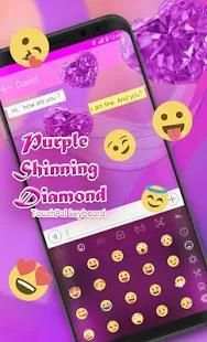 Purple Shinning Diamond Keyboard Theme screenshot 1
