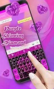 Purple Shinning Diamond Keyboard Theme screenshot 4