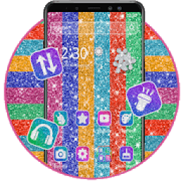 ikon Tema Multi Warna Glitter