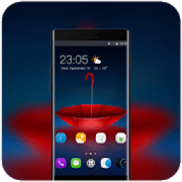Theme for google pixel2 red umbrella wallpaper icon