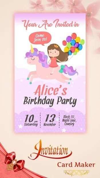 Digital Invitation Card Maker स्क्रीनशॉट 4