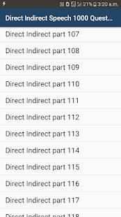 Direct Indirect Speech 1000 Question Answers скриншот 5