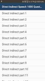 Direct Indirect Speech 1000 Question Answers скриншот 6