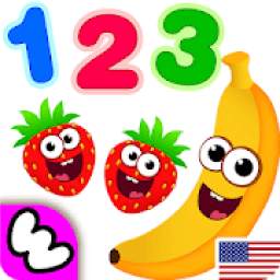 Funny Food 3! Kids Number Games for Toddlers