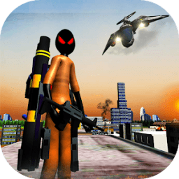 Stickman Crime City Battle : Online Shooter 3D icon