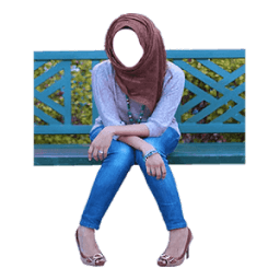 ikon Hijab Selfie - Blue Jeans