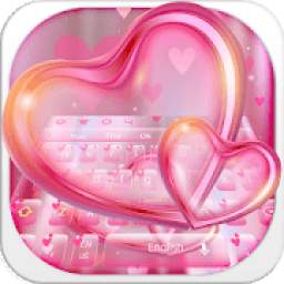 Pink Shimmer Heart Keyboard 10001004