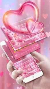 Pink Shimmer Heart Keyboard screenshot 3