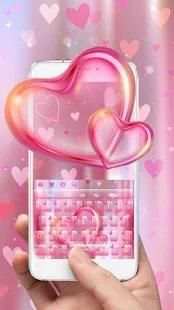 Pink Shimmer Heart Keyboard screenshot 2