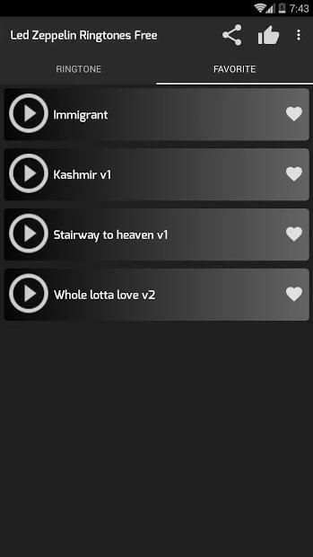Led Zeppelin Ringtones Free screenshot 4