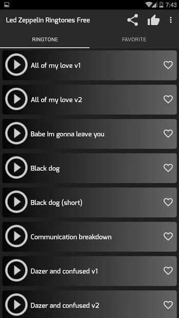 Led Zeppelin Ringtones Free screenshot 3
