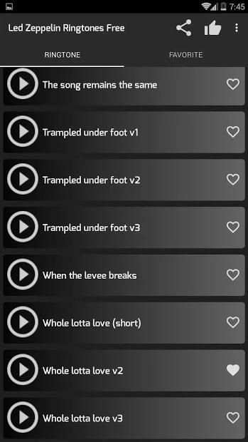 Led Zeppelin Ringtones Free screenshot 2