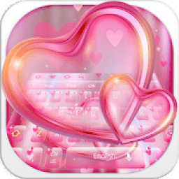 ikon Pink Shimmer Heart Keyboard