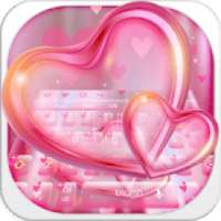 Pink Shimmer Heart Keyboard