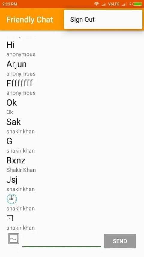 Firebase Friendly Chat स्क्रीनशॉट 2
