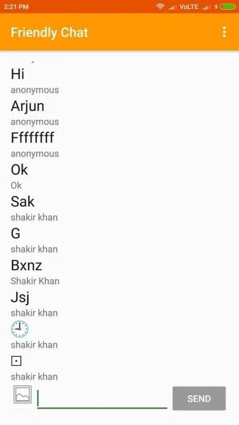 Firebase Friendly Chat screenshot 1