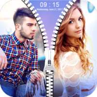 Couple Photo Zipper Lock Screen