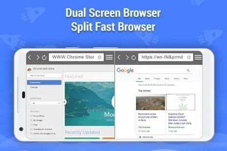 Dual Screen Browser - Split Fast Browser 2018 screenshot 4
