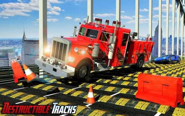 Fire Fighter Truck: Speed Bump Car Crash Test screenshot 7