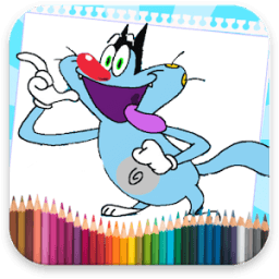 ikon Coloringbook: Bleu Oggy Fans