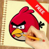 how to draw angry birds