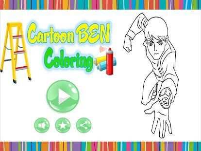Cartoon Ben Coloring स्क्रीनशॉट 3