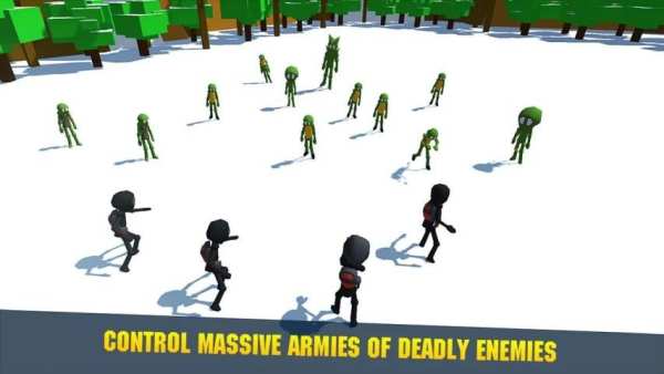 Sticky Man Zombie Fighting Epic Battle Simulator screenshot 3