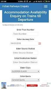 Train Running Status,PNR Status, Seat Availability screenshot 1