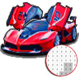 Car Vehicle Color By Number - Pixel Art आइकन